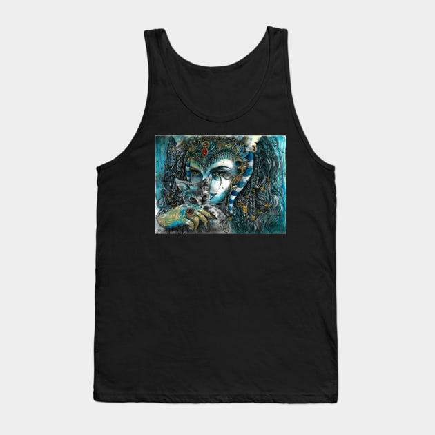 Goddess Bastet Tank Top by mialaia